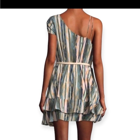 Free People Sleeveless Elongated Stripe Ruffle Minidress size Small - Picture 3 of 11